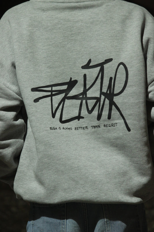 „Risk is always better than Regret‘‘ Hoodie GREY